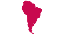 South America (15+ areas) eSIM Coverage Map